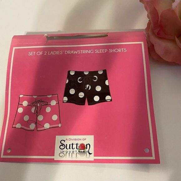 🛍Set of 2 Ladies Lounge wear Drawstring sleep Shorts - Picture 6 of 9